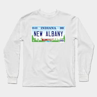 New Albany Indiana License Plate Long Sleeve T-Shirt